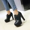 imageSHEMEE Womens Block Heel Platform Lace Up Pumps Oxford High Heels Ankle Booties Brogue Wingtip Vintage Dress ShoesBlack 1