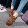 imageSHEMEE Womens Block Heel Platform Lace Up Pumps Oxford High Heels Ankle Booties Brogue Wingtip Vintage Dress ShoesBrown 1