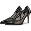 imageSHEMEE Womens Clear Stiletto High Heel Pumps Pointed Toe Transparent PVC Thin Heels Elegant Court ShoesBlack Mesh