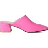 imageSHEMEE Womens Closed Square Toe Chunky Heel Slides Mule Pumps Slip On Mid Block Heels Slippers Sandals Backless Slingback ShoesHot Pink