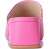 imageSHEMEE Womens Closed Square Toe Chunky Heel Slides Mule Pumps Slip On Mid Block Heels Slippers Sandals Backless Slingback ShoesHot Pink