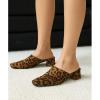 imageSHEMEE Womens Closed Square Toe Chunky Heel Slides Mule Pumps Slip On Mid Block Heels Slippers Sandals Backless Slingback ShoesLeopard Suede