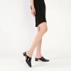 imageSHEMEE Womens Closed Square Toe Chunky Heel Slides Mule Pumps Slip On Mid Block Heels Slippers Sandals Backless Slingback ShoesPatent Black