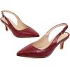 imageSHEMEE Womens Kitten Heels Pumps Pointed Toe Slingbacks Buckle Mid Heel Sandals Slip On Comfortable Dress ShoesBurgundy