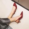 imageSHEMEE Womens Kitten Heels Pumps Pointed Toe Slingbacks Buckle Mid Heel Sandals Slip On Comfortable Dress ShoesBurgundy