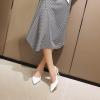 imageSHEMEE Womens Kitten Heels Pumps Pointed Toe Slingbacks Buckle Mid Heel Sandals Slip On Comfortable Dress ShoesWhite
