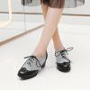 imageSHEMEE Womens Retro Wingtip Block Heel Lace Up Oxfords Stacked Chunky High Heels Pumps Vintage Round Toe Brogues Dress Shoes02 Black