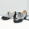 imageSHEMEE Womens Retro Wingtip Block Heel Lace Up Oxfords Stacked Chunky High Heels Pumps Vintage Round Toe Brogues Dress Shoes02 Black