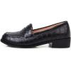 imageSHEMEE Womens Round Toe Flats Loafers Chunky Low Block Heel Casual Slip On Pumps ShoesBlack