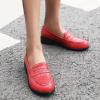 imageSHEMEE Womens Round Toe Flats Loafers Chunky Low Block Heel Casual Slip On Pumps ShoesRed