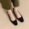 imageSHEMEE Womens Square Toe Chunky Low Heel Pump Sandals Closedtoe Backless Slingback Flats Slip On ShoesBlack