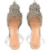 imageSHEMEE Womens Clear Stiletto High Heel Pumps Pointed Toe Transparent PVC Thin Heels Elegant Court ShoesSilver 2