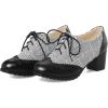 imageSHEMEE Womens Retro Wingtip Block Heel Lace Up Oxfords Stacked Chunky High Heels Pumps Vintage Round Toe Brogues Dress Shoes02 Black