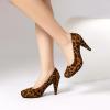 imageSHEMEE Stiletto Heels Women Pumps Slip On Round Toe Platform Shoe High Heeled Work Office Dress Elegant Court ShoesLeopard Suede