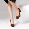 imageSHEMEE Stiletto Heels Women Pumps Slip On Round Toe Platform Shoe High Heeled Work Office Dress Elegant Court ShoesLeopard Suede