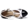 imageSHEMEE Womens Block High Heels TStrap Mary Jane Pumps Chunky Platform Ankle Strap Round Toe Cute Bow Kawaii Cosplay ShoesBlack