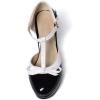 imageSHEMEE Womens Block High Heels TStrap Mary Jane Pumps Chunky Platform Ankle Strap Round Toe Cute Bow Kawaii Cosplay ShoesBlack