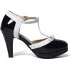 imageSHEMEE Womens Block High Heels TStrap Mary Jane Pumps Chunky Platform Ankle Strap Round Toe Cute Bow Kawaii Cosplay ShoesBlack