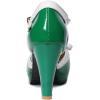 imageSHEMEE Womens Block High Heels TStrap Mary Jane Pumps Chunky Platform Ankle Strap Round Toe Cute Bow Kawaii Cosplay ShoesGreen