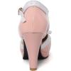 imageSHEMEE Womens Block High Heels TStrap Mary Jane Pumps Chunky Platform Ankle Strap Round Toe Cute Bow Kawaii Cosplay ShoesPink