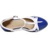 imageSHEMEE Womens Block High Heels TStrap Mary Jane Pumps Chunky Platform Ankle Strap Round Toe Cute Bow Kawaii Cosplay ShoesRoyal Blue