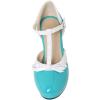 imageSHEMEE Womens Block High Heels TStrap Mary Jane Pumps Chunky Platform Ankle Strap Round Toe Cute Bow Kawaii Cosplay ShoesTeal