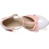 imageSHEMEE Womens Block High Heels TStrap Mary Jane Pumps Chunky Platform Ankle Strap Round Toe Cute Bow Kawaii Cosplay ShoesWhite