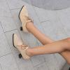 imageSHEMEE Womens Kitten Heels Oxford Pumps Victorian Style Vintage MidHeels Lace Up Brogues Witch Costume Cosplay ShoesApricot Suede