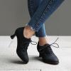 imageSHEMEE Womens Kitten Heels Oxford Pumps Victorian Style Vintage MidHeels Lace Up Brogues Witch Costume Cosplay ShoesBlack 251