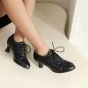 imageSHEMEE Womens Kitten Heels Oxford Pumps Victorian Style Vintage MidHeels Lace Up Brogues Witch Costume Cosplay ShoesBlack 252