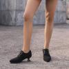 imageSHEMEE Womens Kitten Heels Oxford Pumps Victorian Style Vintage MidHeels Lace Up Brogues Witch Costume Cosplay ShoesBlack Suede