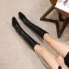 imageSHEMEE Womens Square Toe Chunky Heeled Knee High Boots Block Heels Tall Boot with Side ZipperBlack 2