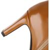 imageSHEMEE Womens Square Toe Chunky Heeled Knee High Boots Block Heels Tall Boot with Side ZipperYellow