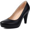 imageSHEMEE Stiletto Heels Women Pumps Slip On Round Toe Platform Shoe High Heeled Work Office Dress Elegant Court ShoesBlack Pu