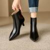imageSHEMEE Fashion Womens Kitten Heels Ankle Boots Sexy Pointy Toe Booties Mid Heels Zipper Work Party Dress Shoes721 Black