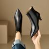 imageSHEMEE Fashion Womens Kitten Heels Ankle Boots Sexy Pointy Toe Booties Mid Heels Zipper Work Party Dress Shoes721 Black