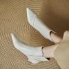 imageSHEMEE Fashion Womens Kitten Heels Ankle Boots Sexy Pointy Toe Booties Mid Heels Zipper Work Party Dress Shoes722 Beige
