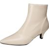 imageSHEMEE Fashion Womens Kitten Heels Ankle Boots Sexy Pointy Toe Booties Mid Heels Zipper Work Party Dress Shoes722 Beige