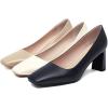 imageSHEMEE Square Toe Block Heeled Women Pumps Office Work Chunky Heels Dress ShoesBlack