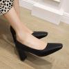imageSHEMEE Square Toe Block Heeled Women Pumps Office Work Chunky Heels Dress ShoesBlack