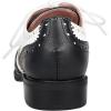 imageSHEMEE Womens Patent Leather Low Heels Vintage Wingtip Oxfords Pumps Lace Up Pointed Toe Flat Retro Brogues Dress ShoesBlackWhite