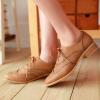 imageSHEMEE Womens Patent Leather Low Heels Vintage Wingtip Oxfords Pumps Lace Up Pointed Toe Flat Retro Brogues Dress ShoesBrown 1