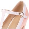 imageSHEMEE Womens TStrap Buckle Patent Leather Mary Jane Pumps Chunky High Heel Platform Round Toe Cute Bow Kawaii Cosplay ShoesPink