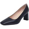 imageSHEMEE Square Toe Block Heeled Women Pumps Office Work Chunky Heels Dress ShoesBlack