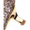 imageSHEMEE Womens Sequin Kitten Heel Wedding Pumps Pointed Toe Sparkly Party Wear Glitter Bridal ShoesAll Pink