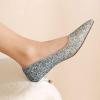 imageSHEMEE Womens Sequin Kitten Heel Wedding Pumps Pointed Toe Sparkly Party Wear Glitter Bridal ShoesBlue