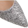 imageSHEMEE Womens Sequin Kitten Heel Wedding Pumps Pointed Toe Sparkly Party Wear Glitter Bridal ShoesChampagne