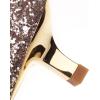imageSHEMEE Womens Sequin Kitten Heel Wedding Pumps Pointed Toe Sparkly Party Wear Glitter Bridal ShoesChampagne