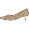imageSHEMEE Womens Sequin Kitten Heel Wedding Pumps Pointed Toe Sparkly Party Wear Glitter Bridal ShoesGold