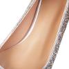 imageSHEMEE Womens Sequin Kitten Heel Wedding Pumps Pointed Toe Sparkly Party Wear Glitter Bridal ShoesSilver